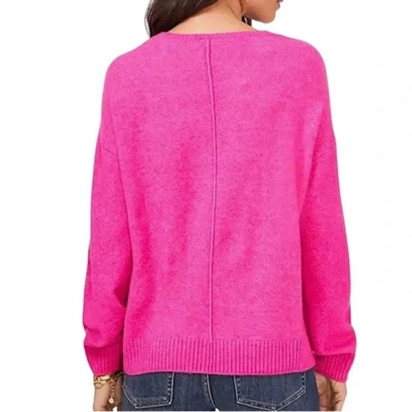 NWT Vince Camuto Paradox Women Pink Long Sleeve Light Wt Sweater size medium - Picture 4 of 14